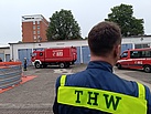 Das THW Frankfurt-Main übt gemeinsam mit der Freiwilligen Feuerwehr Praunheim.
